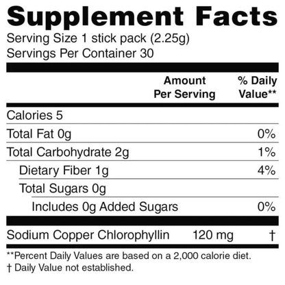 Chlorophyll Stick Packs for Gut Health